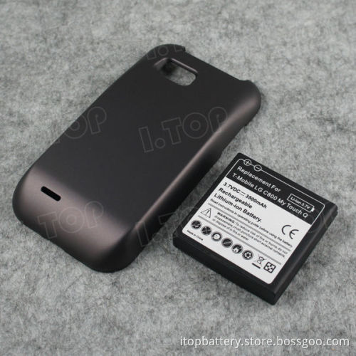 For LG C800 My touch Q extended battery with free back cover door ,3.7V 3500mAh, Made in china